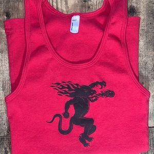 American Apparel Fireball Bartender Tank Size Large <Small/tight cut>